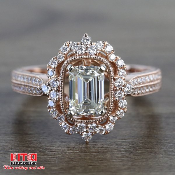 Mẫ nhẫn Kim Cương cổ điển – Halo Ring
