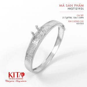 Vỏ Vòng Tay Kim Cương Vàng Trắng